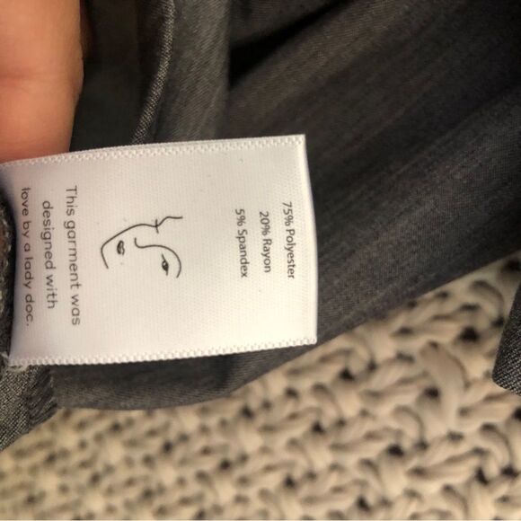 FABLED Boat Neck One-Pocket Scrub Top grey  XL #809 - Picture 6 of 8